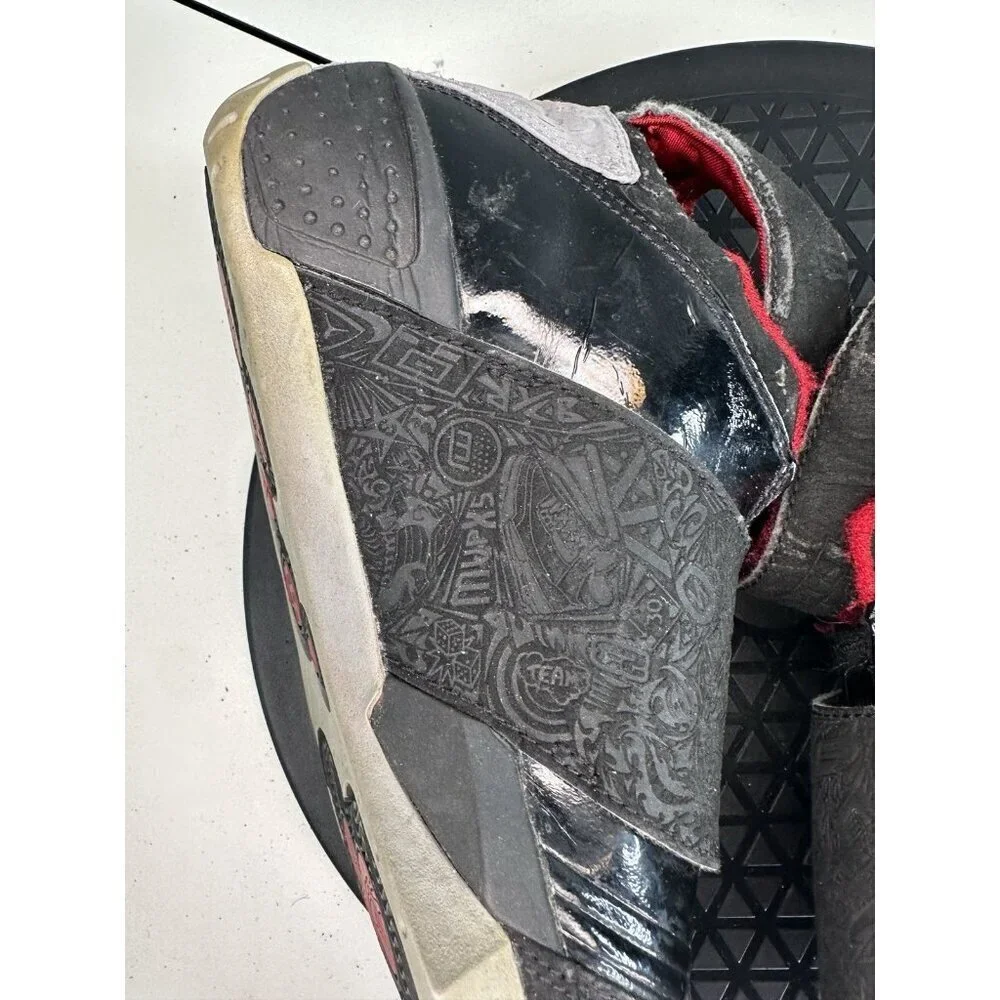 Size 5Y Air Jordan 20 OG GS Stealth 2005 Black Red 310456-001